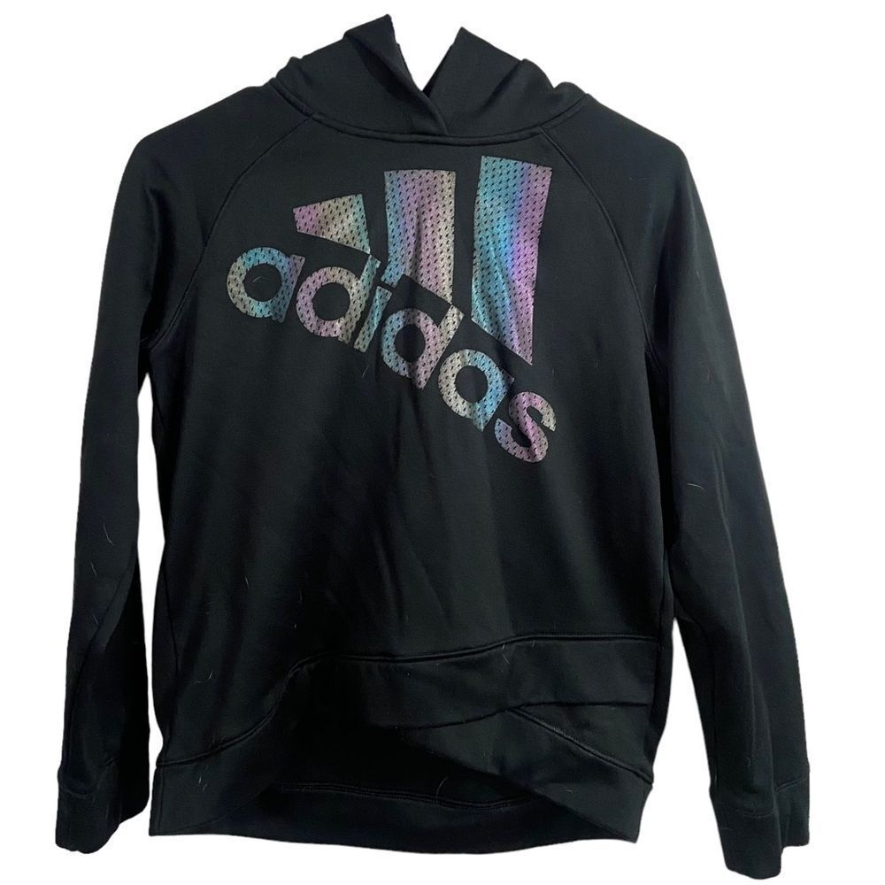 Adidas Rainbow Graphic Pullover Hoodie Sweatshirt